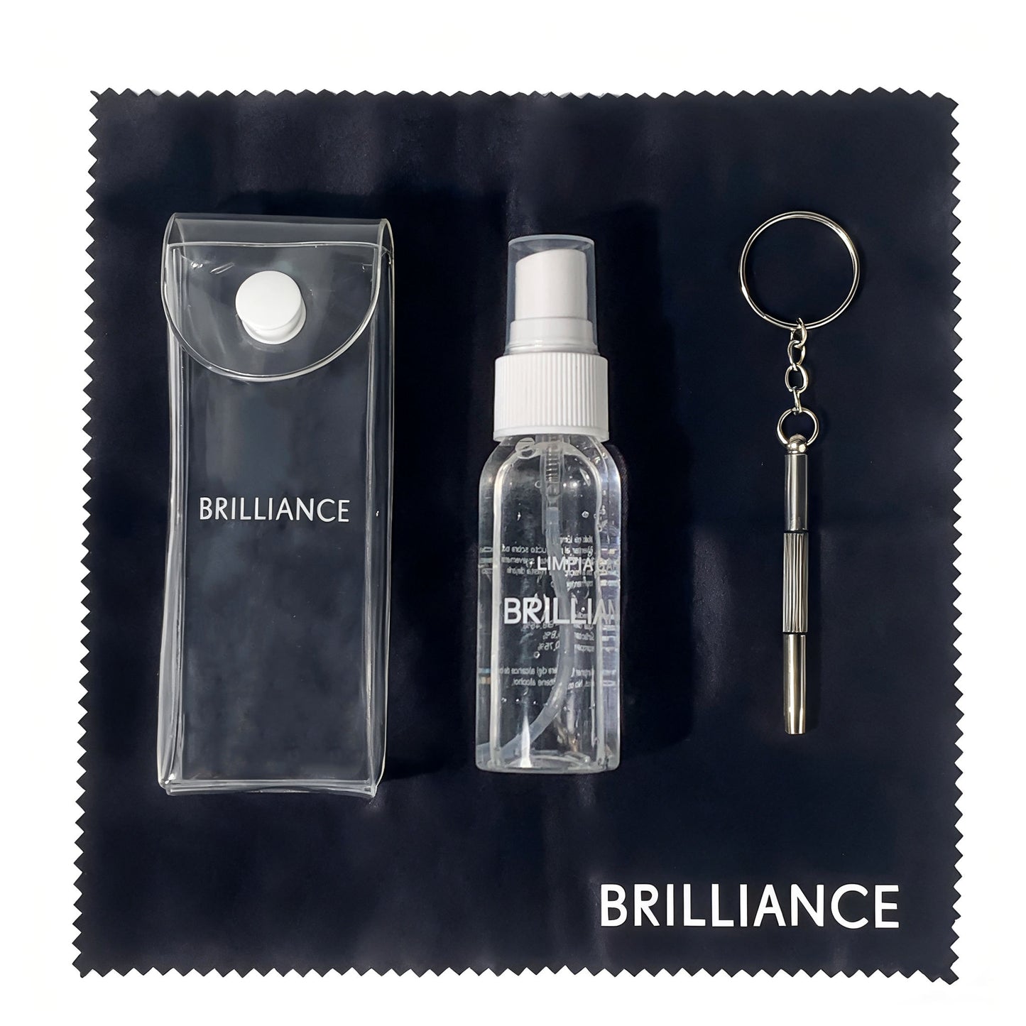 Eyewear Care Kit with Microfiber Glasses Cloth Lens Cleaner Spray Screwdriver