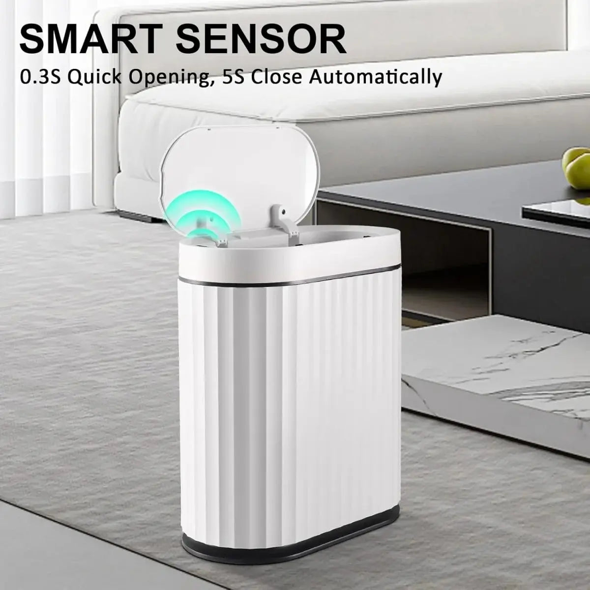 2 Gallon Touchless Trash Can-Smart & Hygienic (Set of 1)