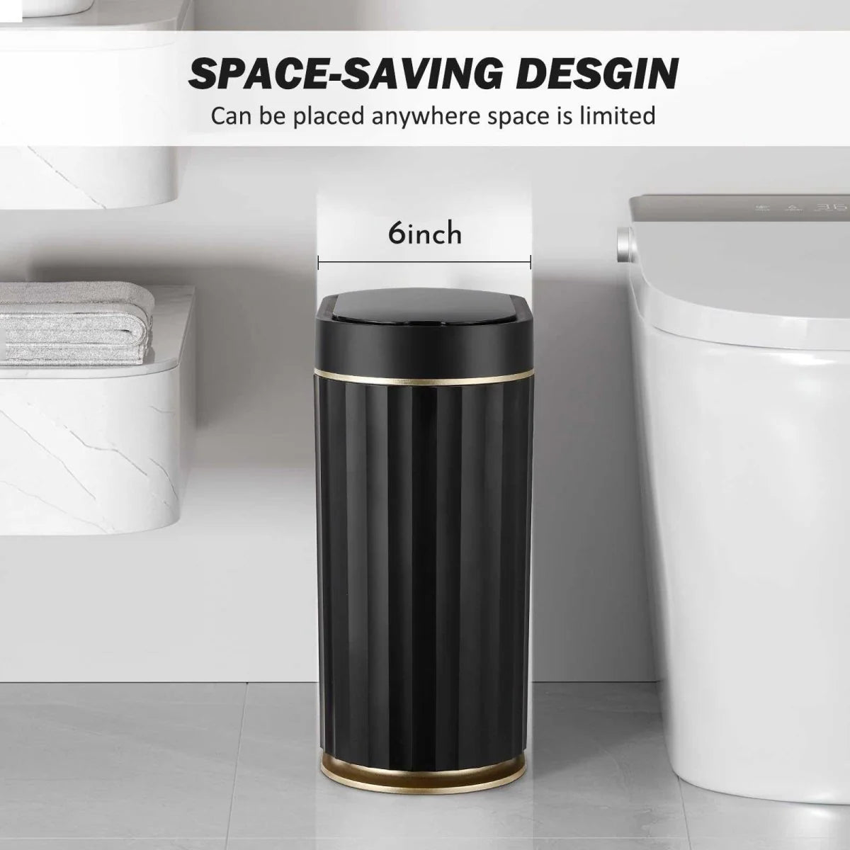 2 Gallon Touchless Trash Can-Smart & Hygienic (Set of 1)