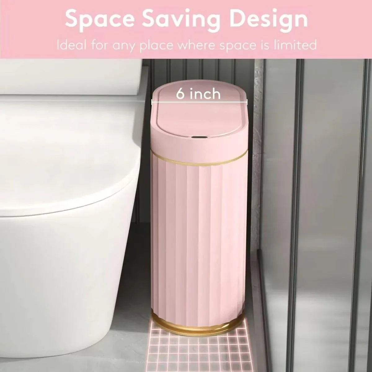 2 Gallon Touchless Trash Can-Smart & Hygienic (Set of 1)