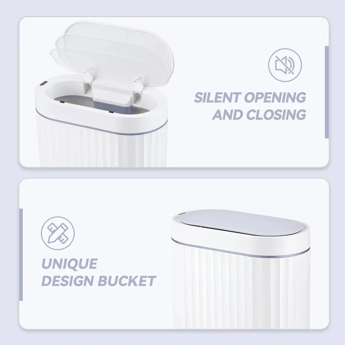 2 Gallon Touchless Trash Can-Smart & Hygienic (Set of 1)