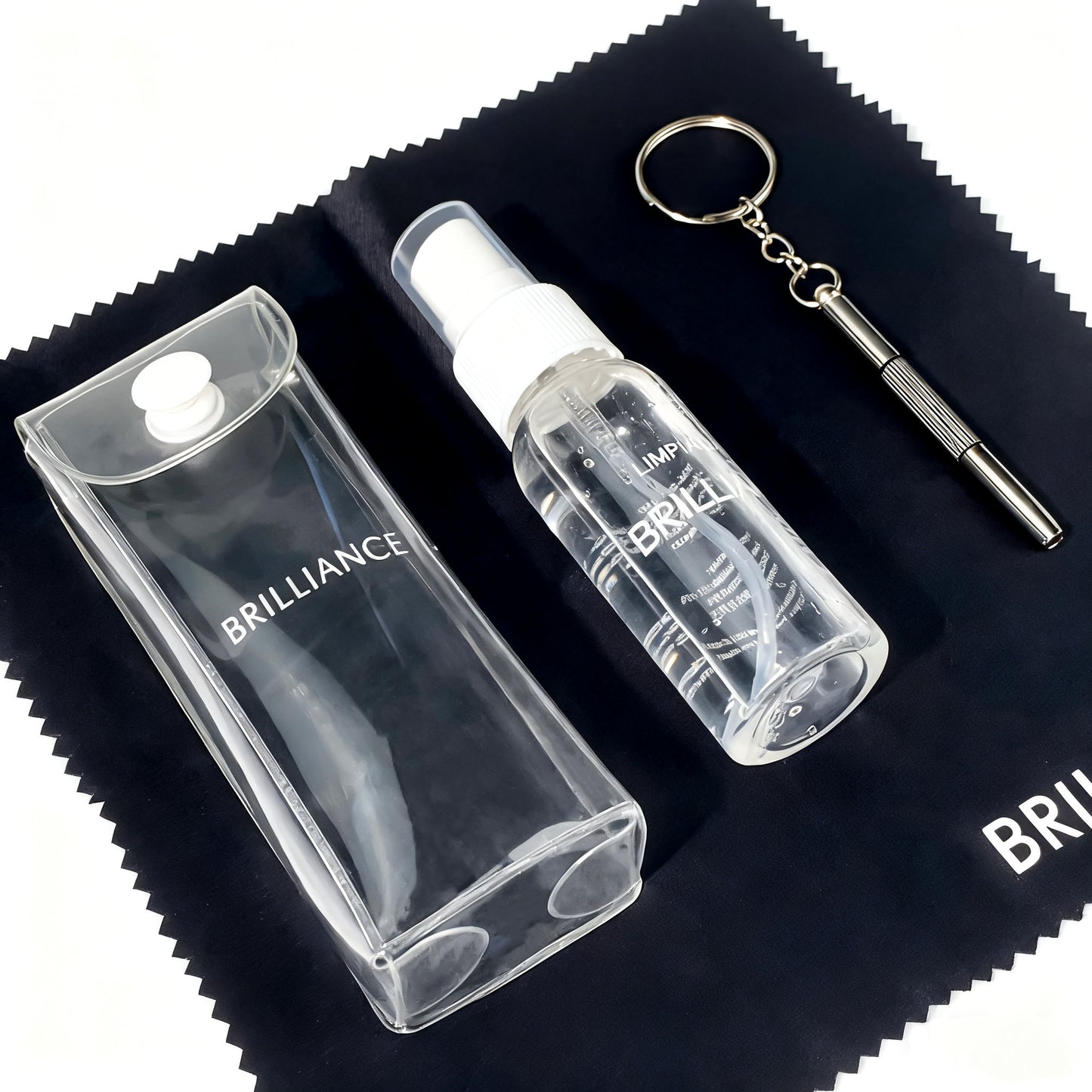 Eyewear Care Kit with Microfiber Glasses Cloth Lens Cleaner Spray Screwdriver