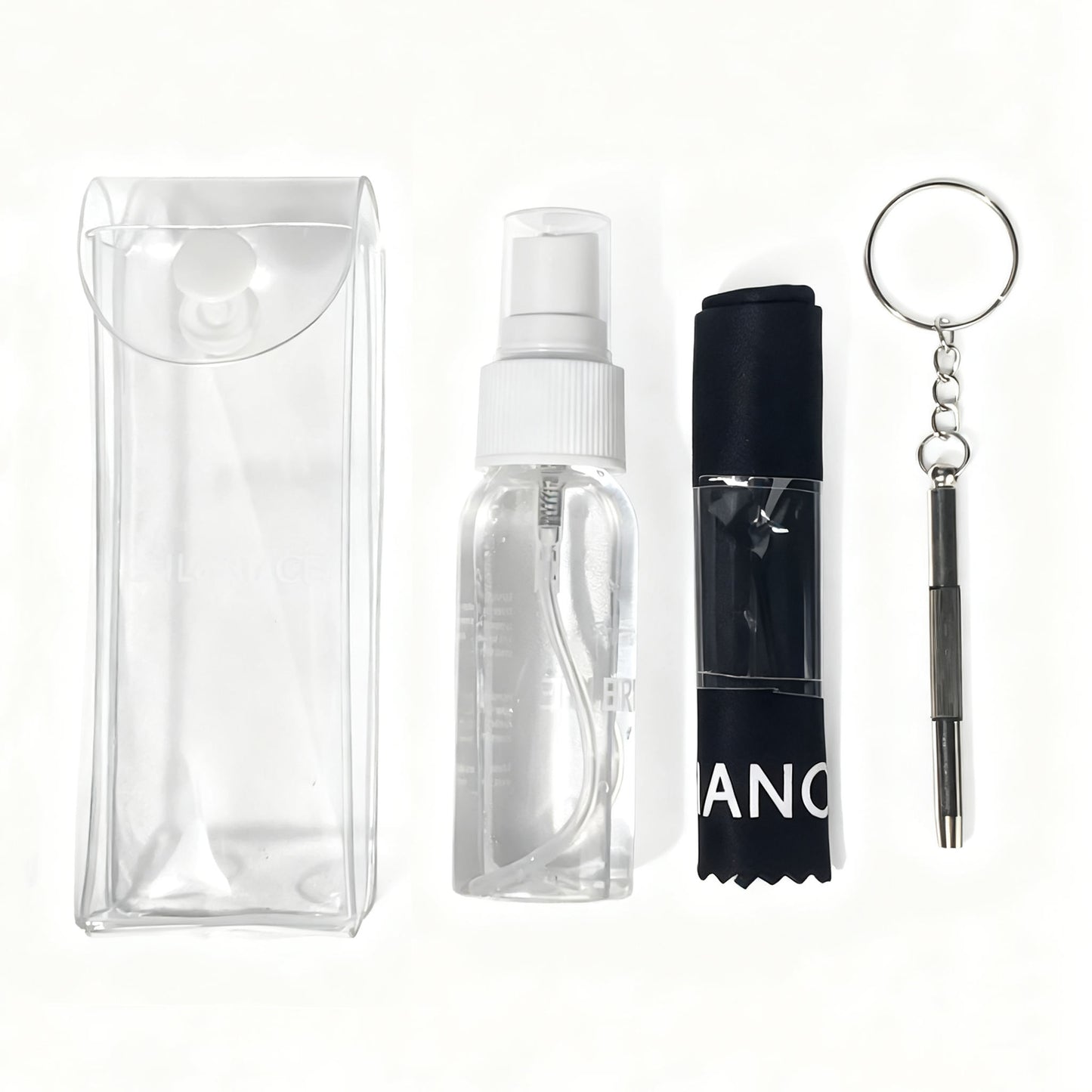 Eyewear Care Kit with Microfiber Glasses Cloth Lens Cleaner Spray Screwdriver