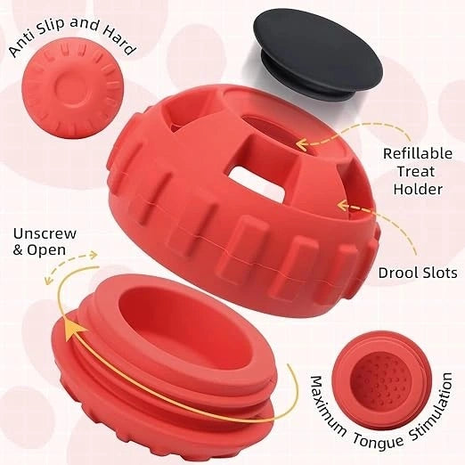 4-in-1 Dog Treat Puzzle Ball Toy – Frozen Treat Dispenser & Chew Toy for Small & Medium Dogs