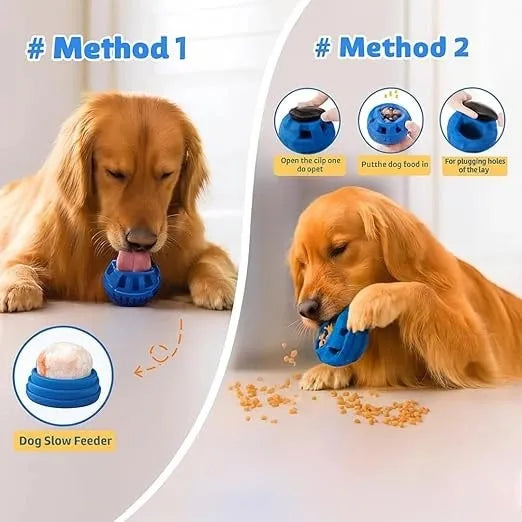 4-in-1 Dog Treat Puzzle Ball Toy – Frozen Treat Dispenser & Chew Toy for Small & Medium Dogs