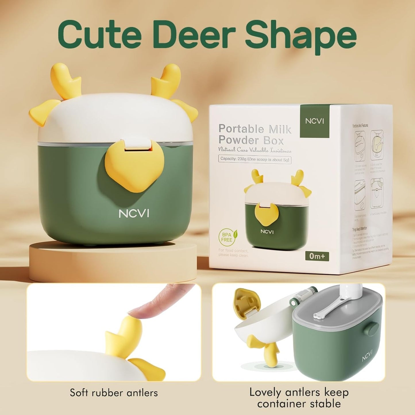 Baby Formula Dispenser On The Go green1