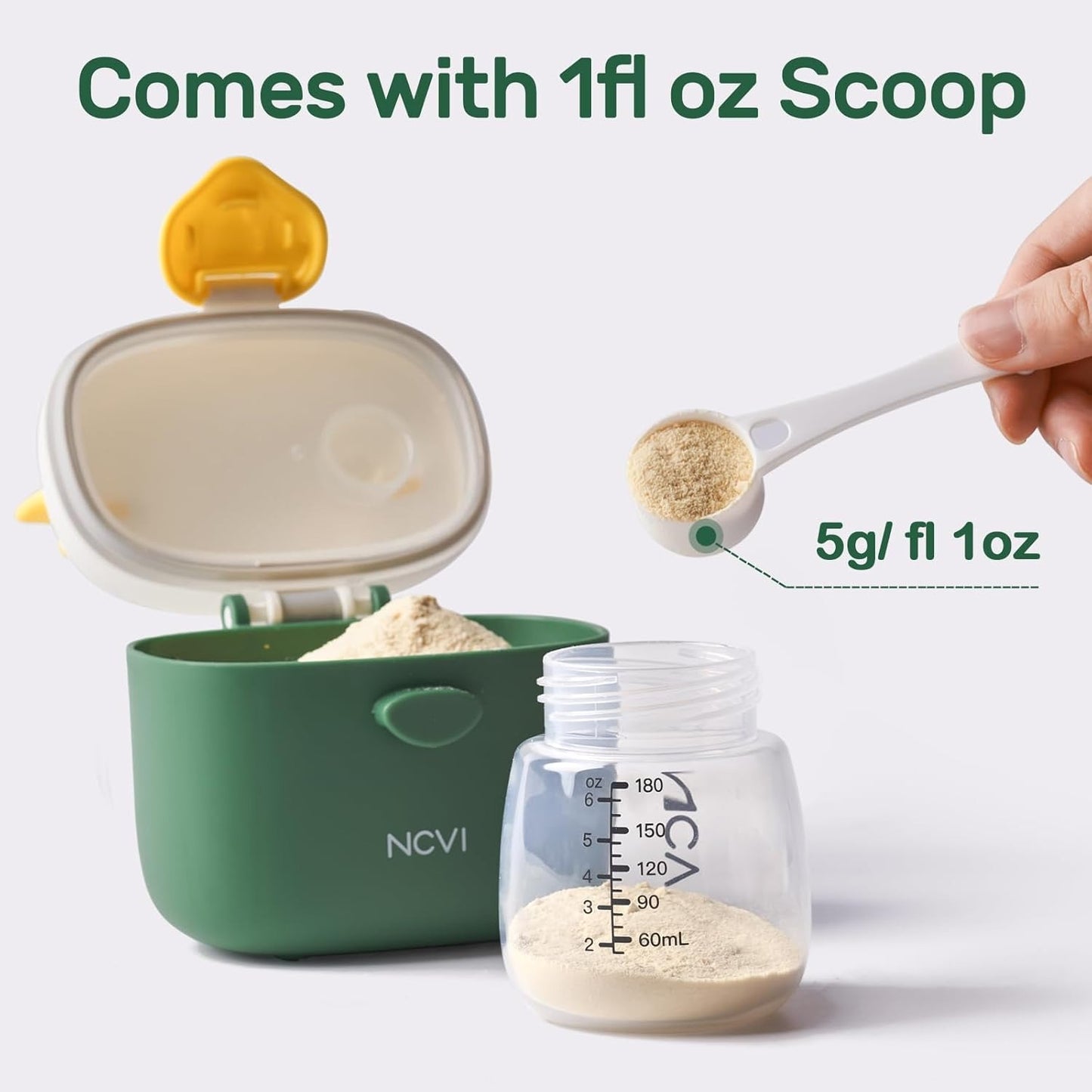 Baby Formula Dispenser On The Go green3