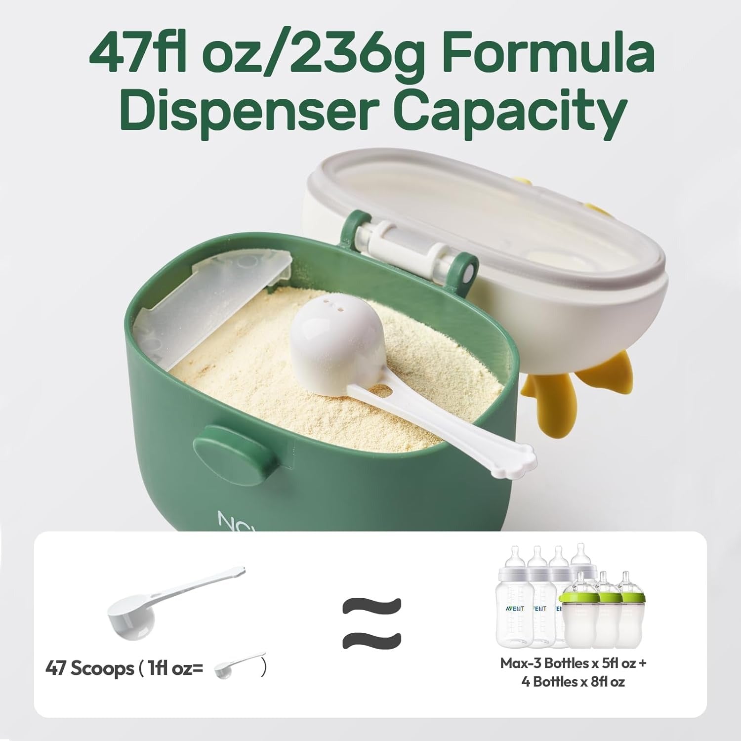 Baby Formula Dispenser On The Go green2