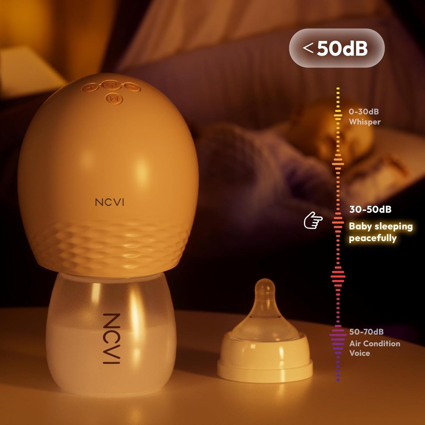 NCVI 8113 Wireless Breast Pump Hands Free 21/25mm Flanges, Portable Electric Wearable Breastfeeding Milk Pump Double with 4 Modes & 9 Levels for Work Travel Mom, Upgrade Cordless Design 1 Count, Pink