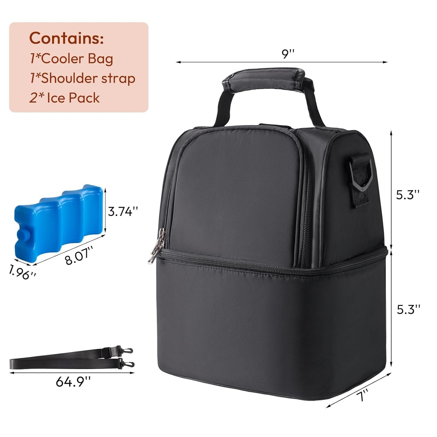 Breastmilk Cooler Bag with Ice 3