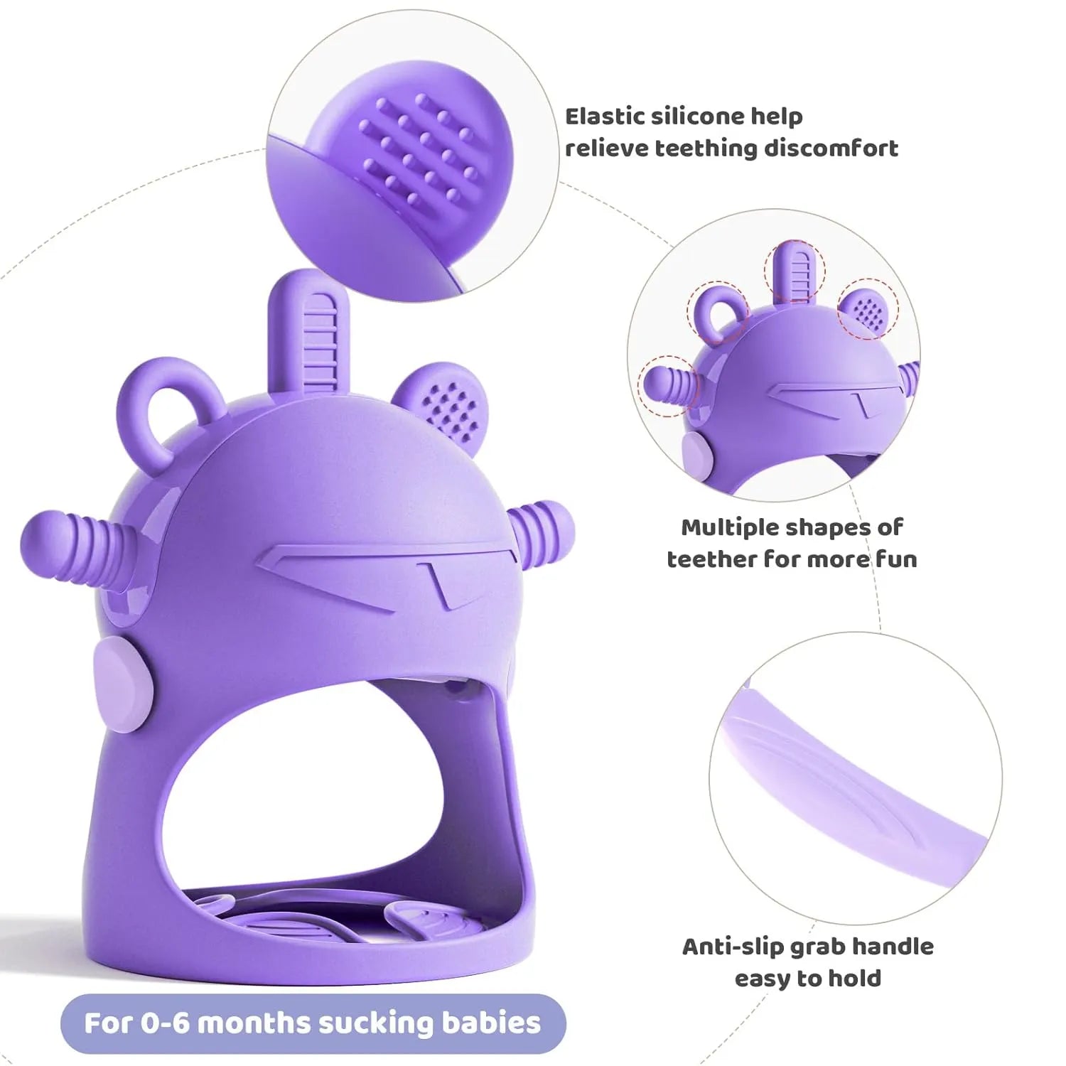 NCVI Baby Easter Silicone Teether Hand Grip for 0-6 Months7777776