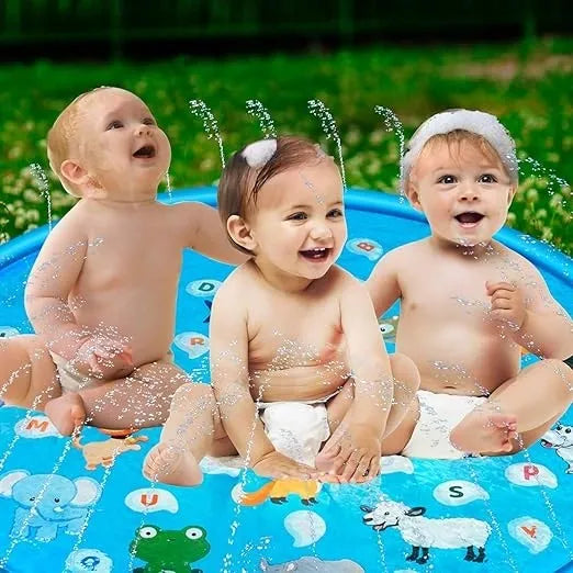 68 Inch Splash Pad for Kids-Sprinkler Water Play Mat (Set of 1)