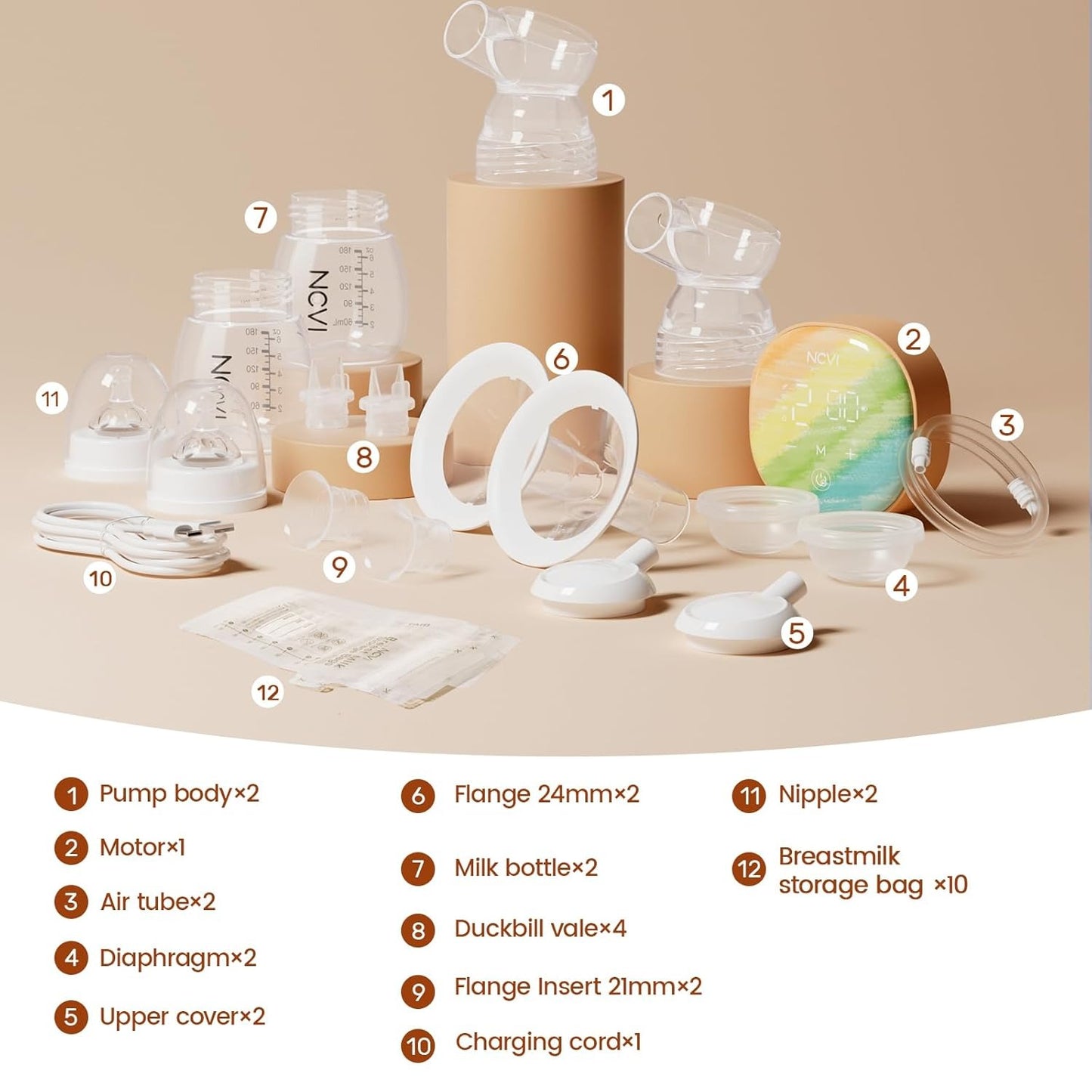 NCVI Double Electric Breast Pump4