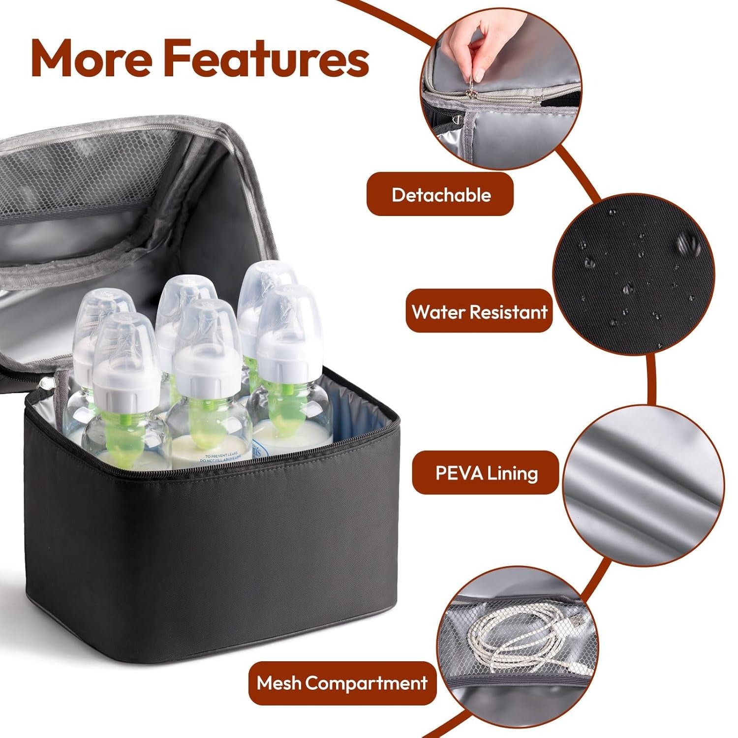 Breastmilk Cooler Bag with Ice 9