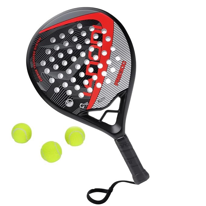 Paddle Tennis Racket Carbon Fiber red