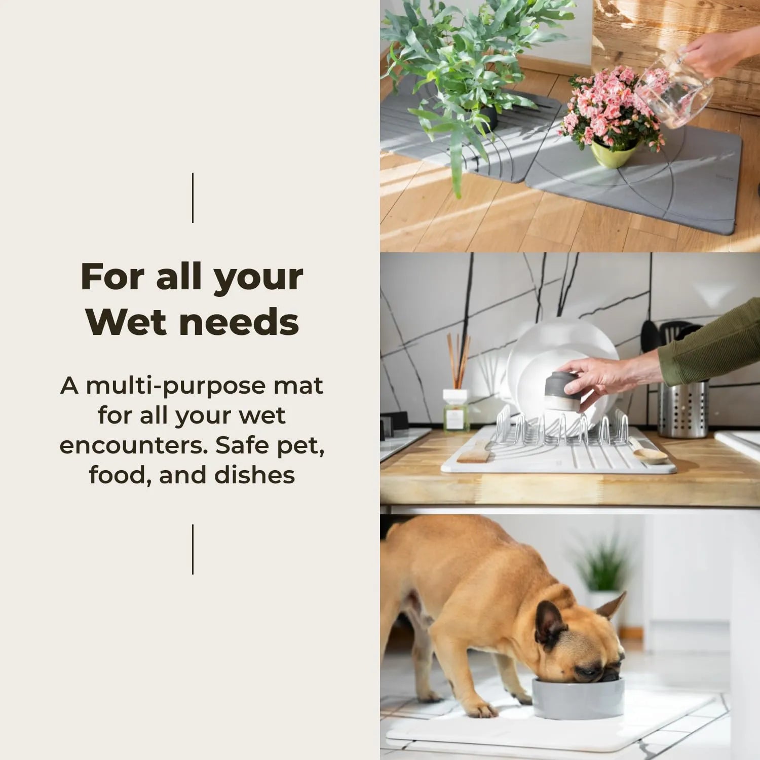 TOSORO Stone Bath Mat Diatomaceous Earth Non-Slip Stone Shower Mat4