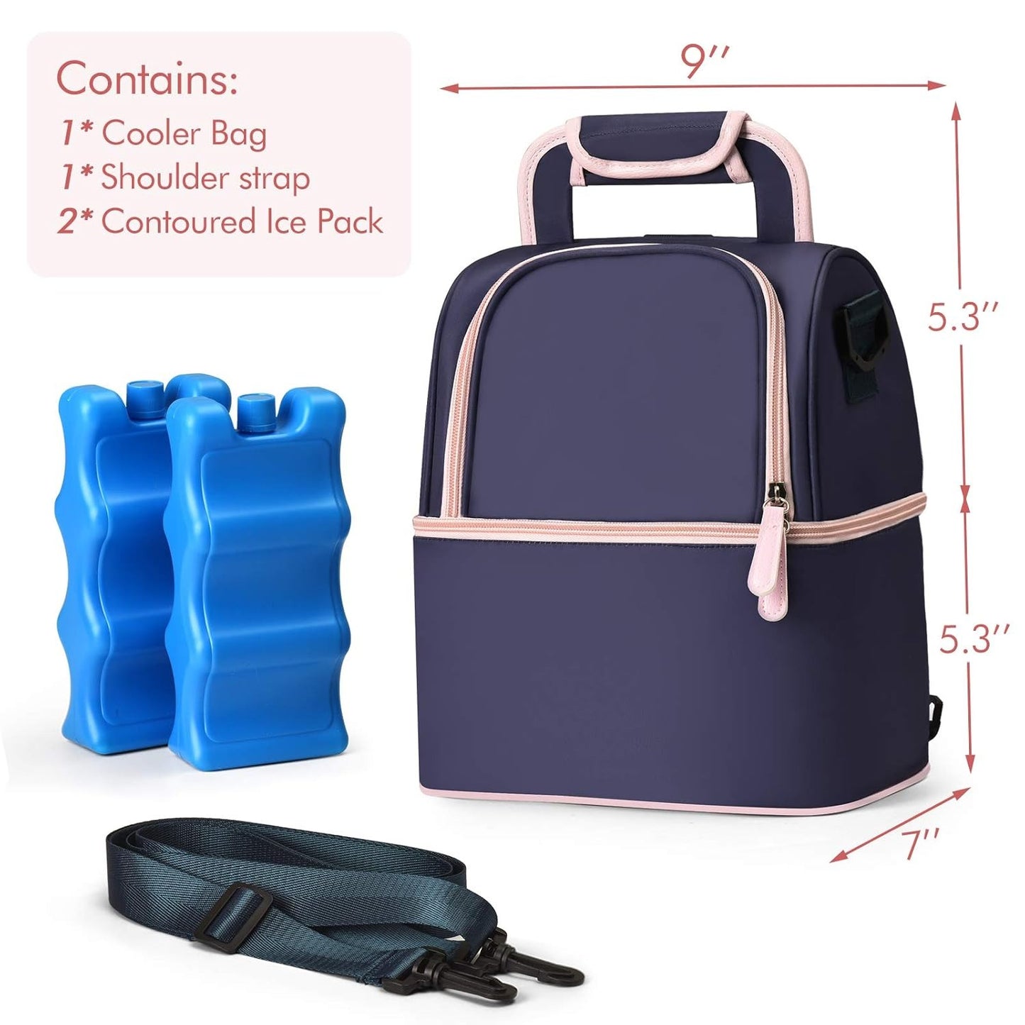 Nursing Mother Breast Pump Bag Backpack (Purple)46