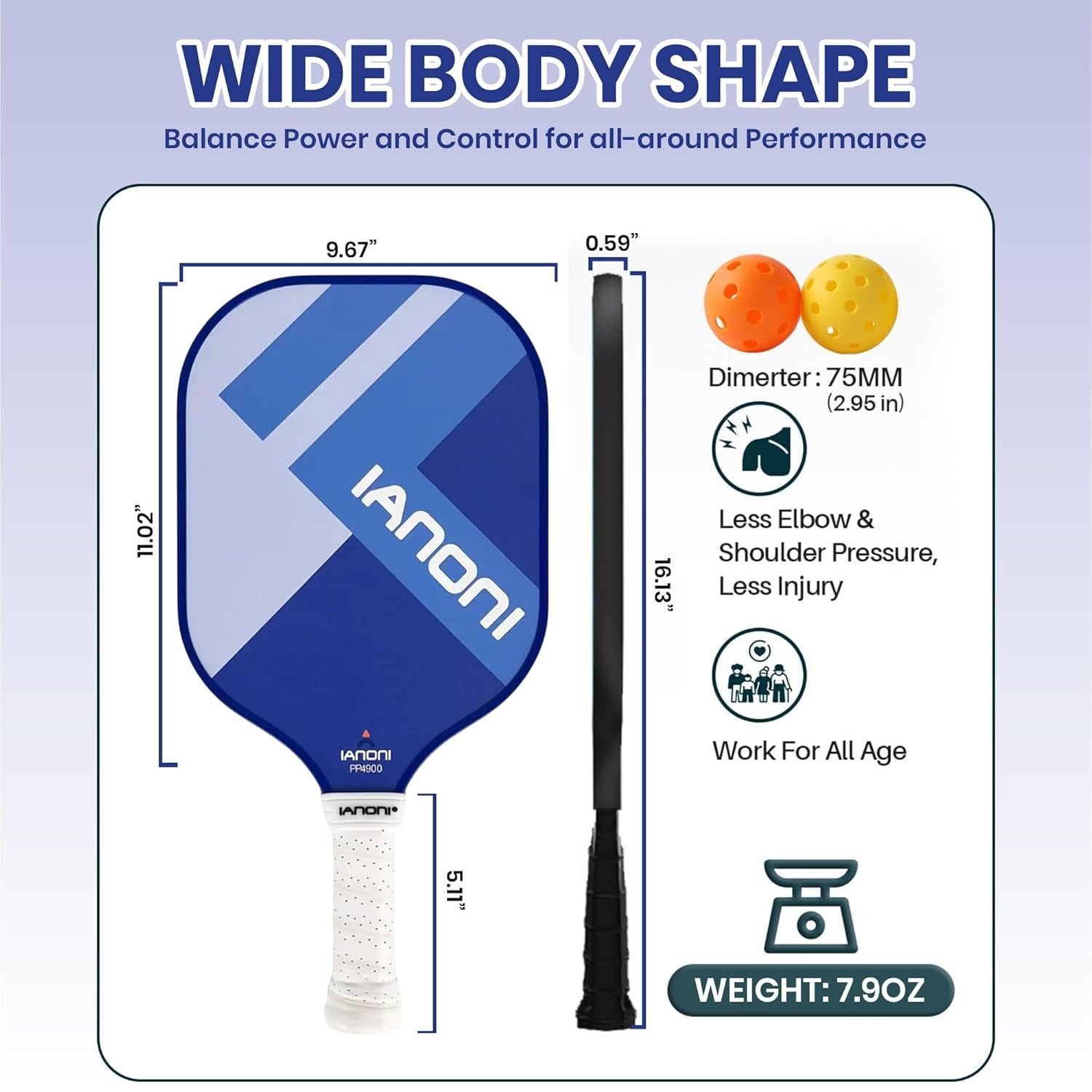 ianoni Pickleball Paddle Set1