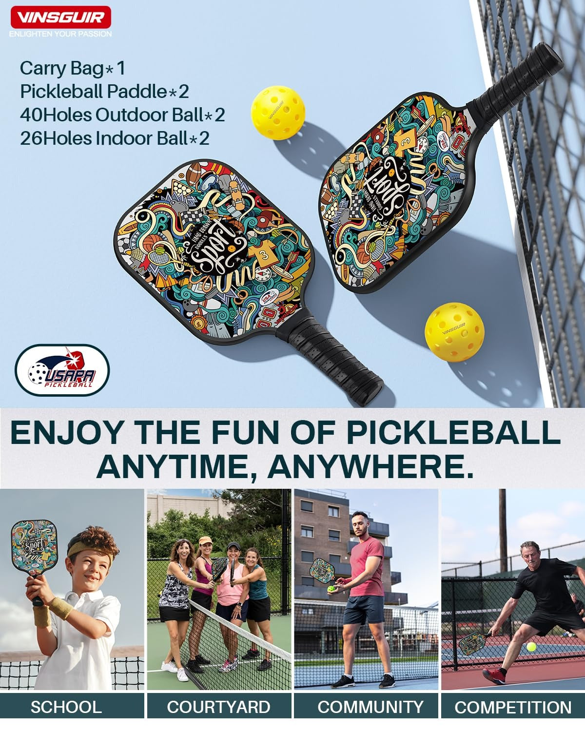 Vinsguir Pickleball Paddle4