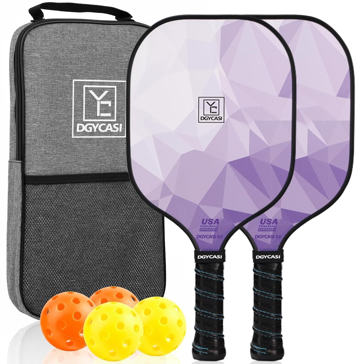 Pickleball Paddles Set of 2(Purple)1