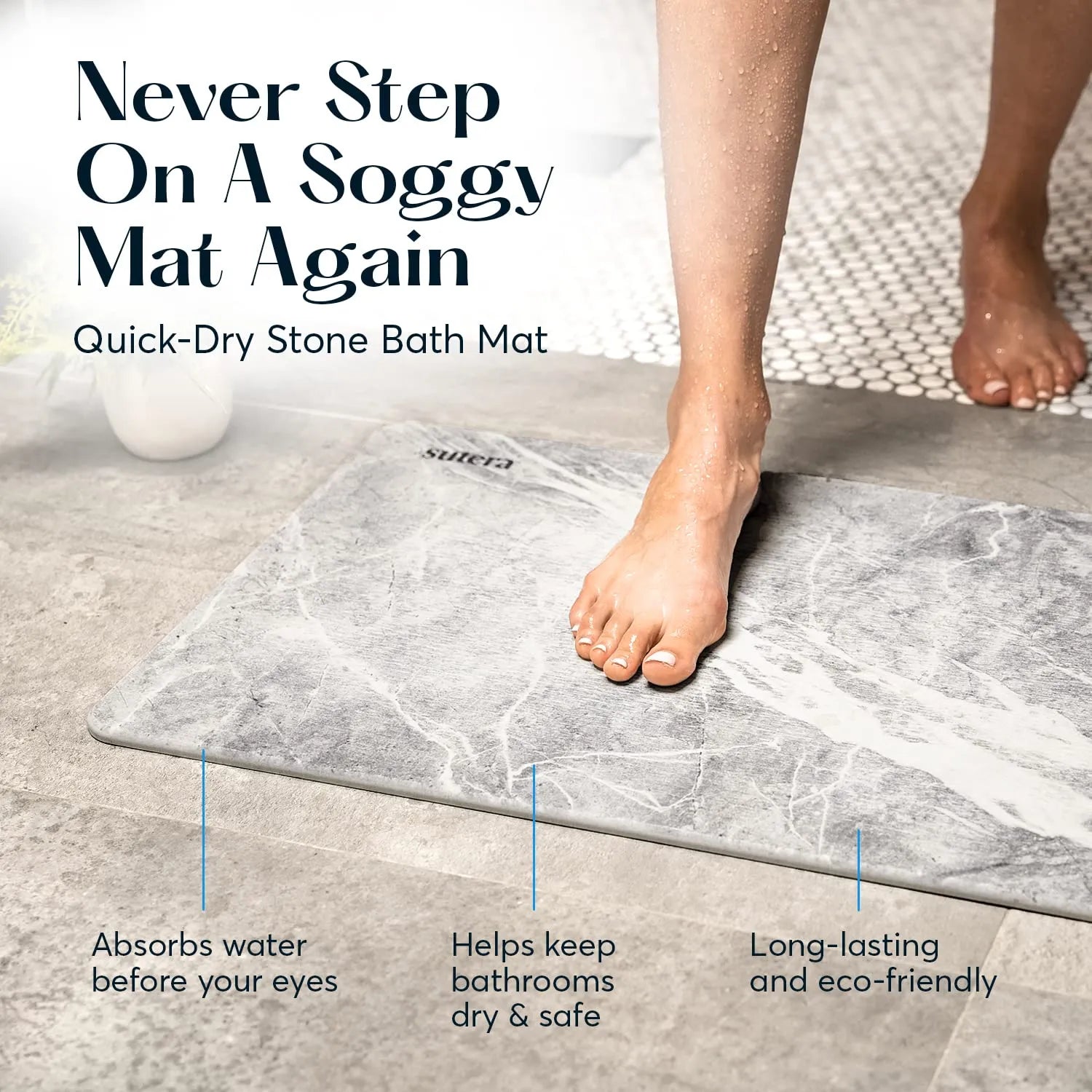 SUTERA Rubber- Stone Bath Mat3
