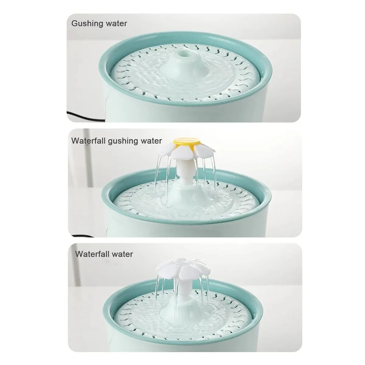 Automatic Cat Water Fountain with Water Level Window & Filter System