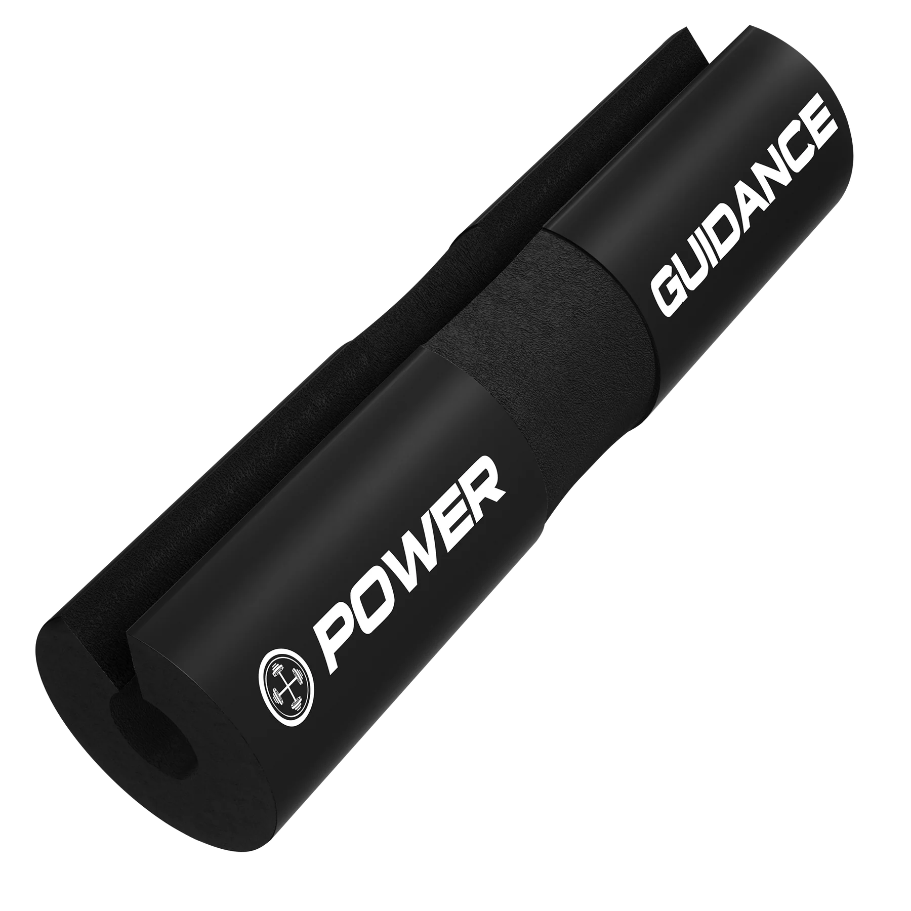 A durable, high-density foam barbell squat pad secured on an Olympic barbell for enhanced lifting comfort.