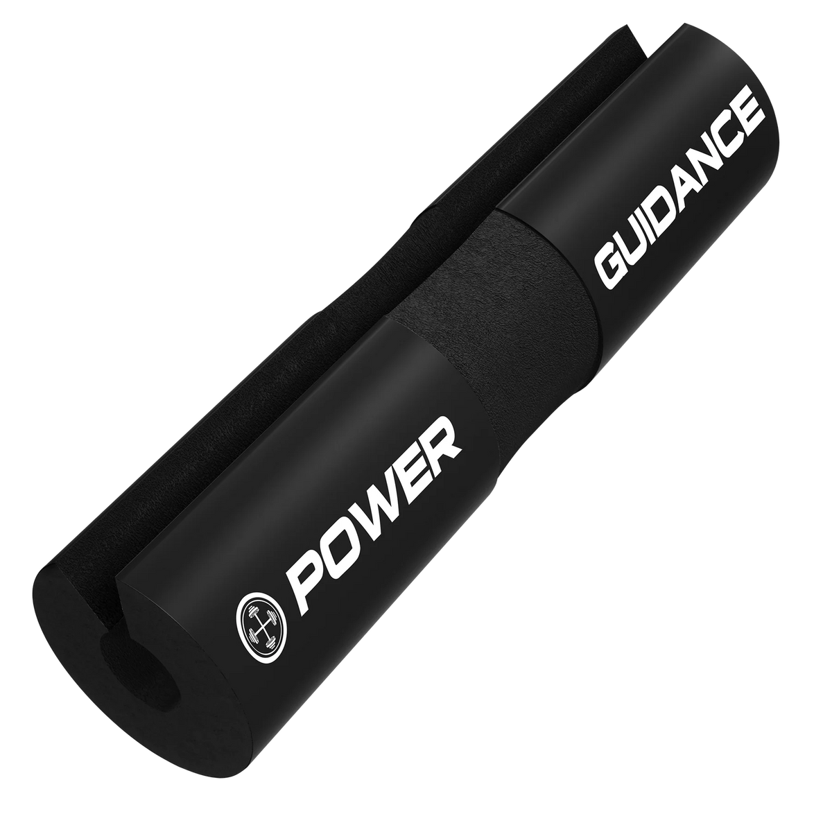 A durable, high-density foam barbell squat pad secured on an Olympic barbell for enhanced lifting comfort.