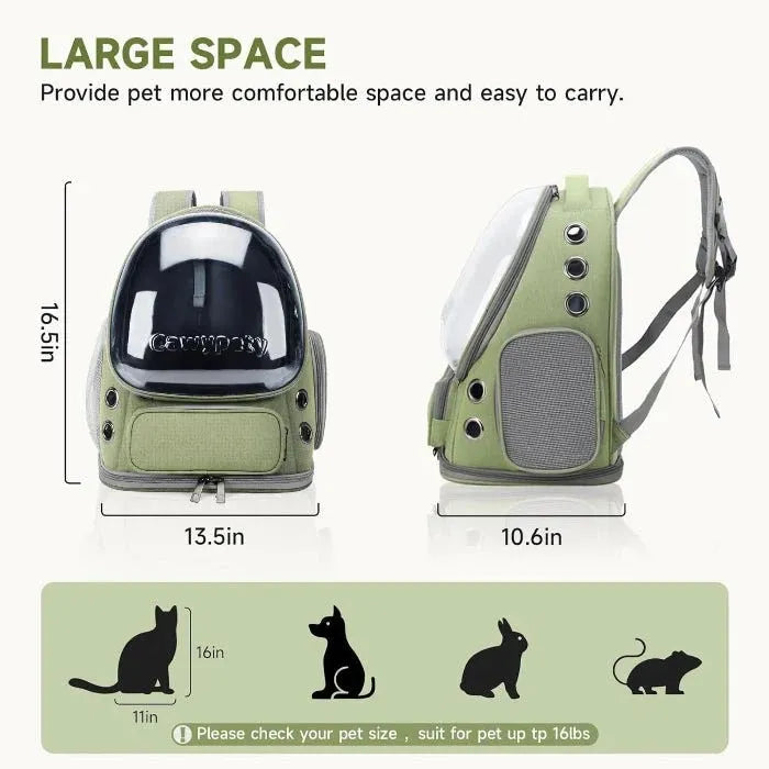 Bubble Dogs & Cat Backpack-Transparent Pet Bag (Set of 1)
