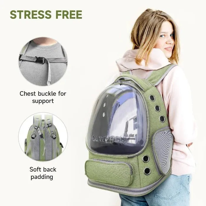 Bubble Dogs & Cat Backpack-Transparent Pet Bag (Set of 1)