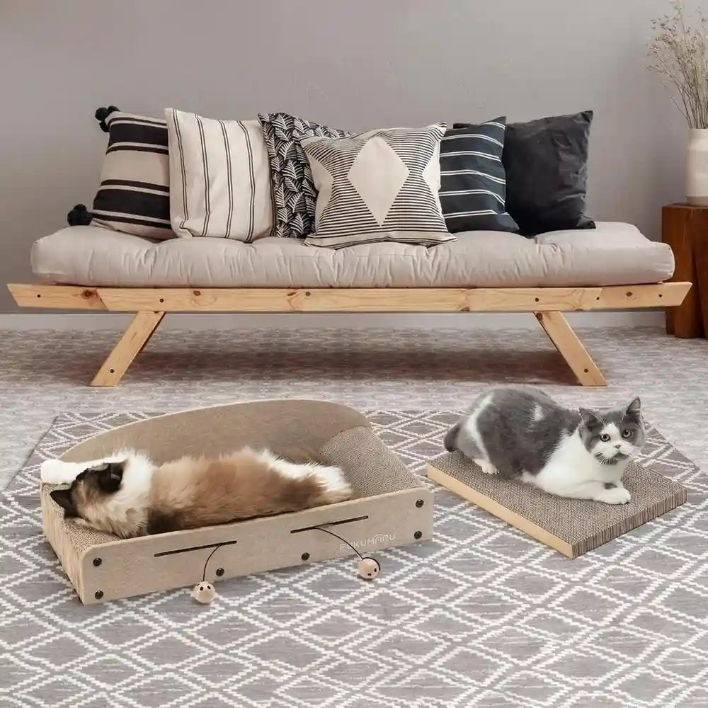 Cat Scratcher Sofa Bed-Lounger & Claw Care (Set of 1)