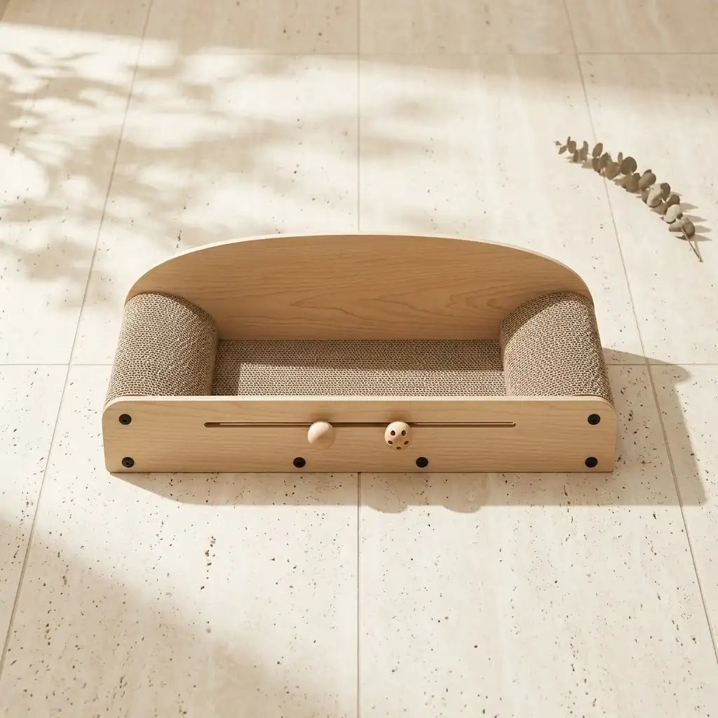Cat Scratcher Sofa Bed-Lounger & Claw Care (Set of 1)