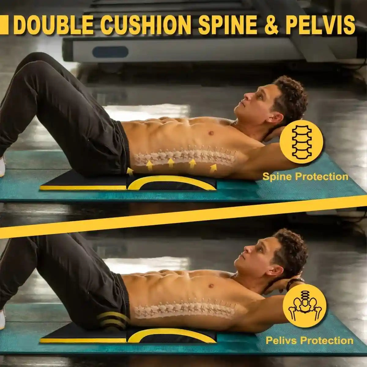 Exercise Mat Lower Support - Pad for Core Training (Set of 1)