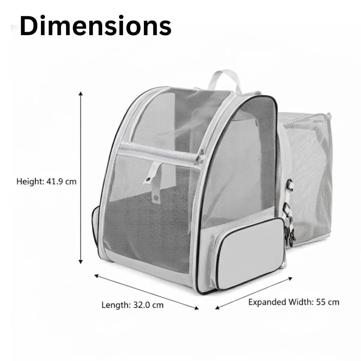 Expandable Cat Backpack Travel Bag (Set of 1)