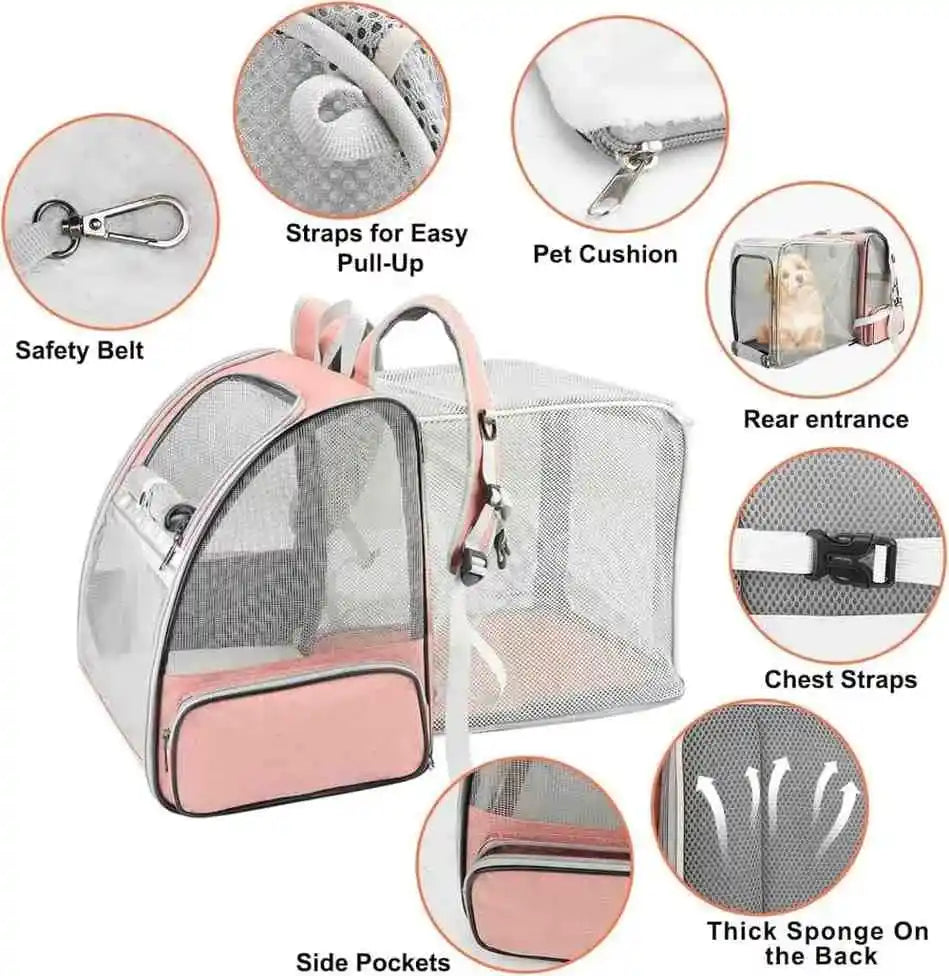 Expandable Cat Backpack Travel Bag (Set of 1)