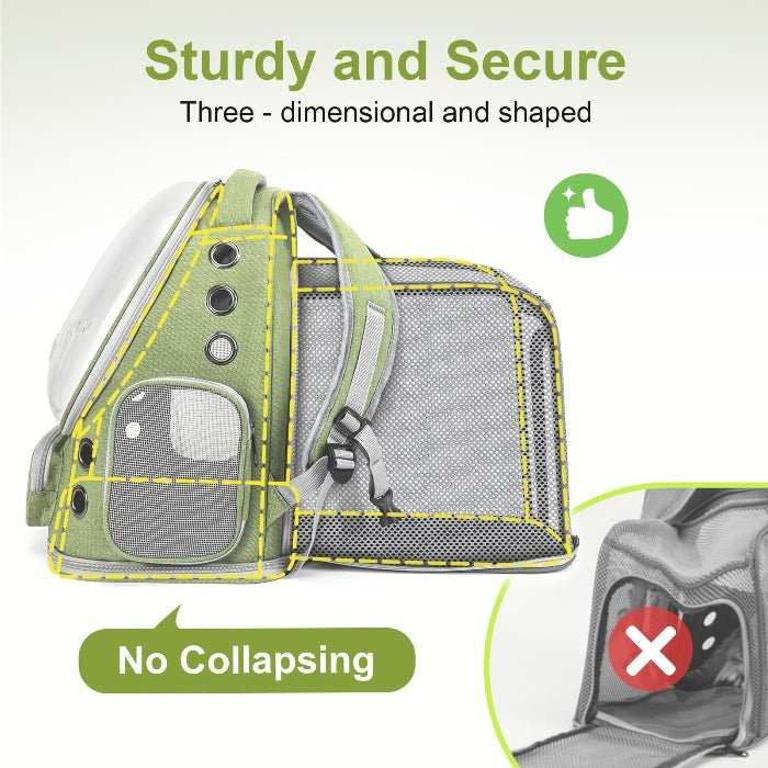 Square Expandable Cat Backpack-Travel Pet Carrier (Set of 1)