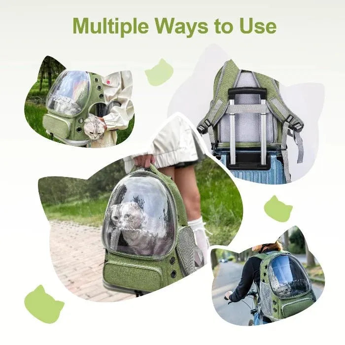 Square Expandable Cat Backpack-Travel Pet Carrier (Set of 1)