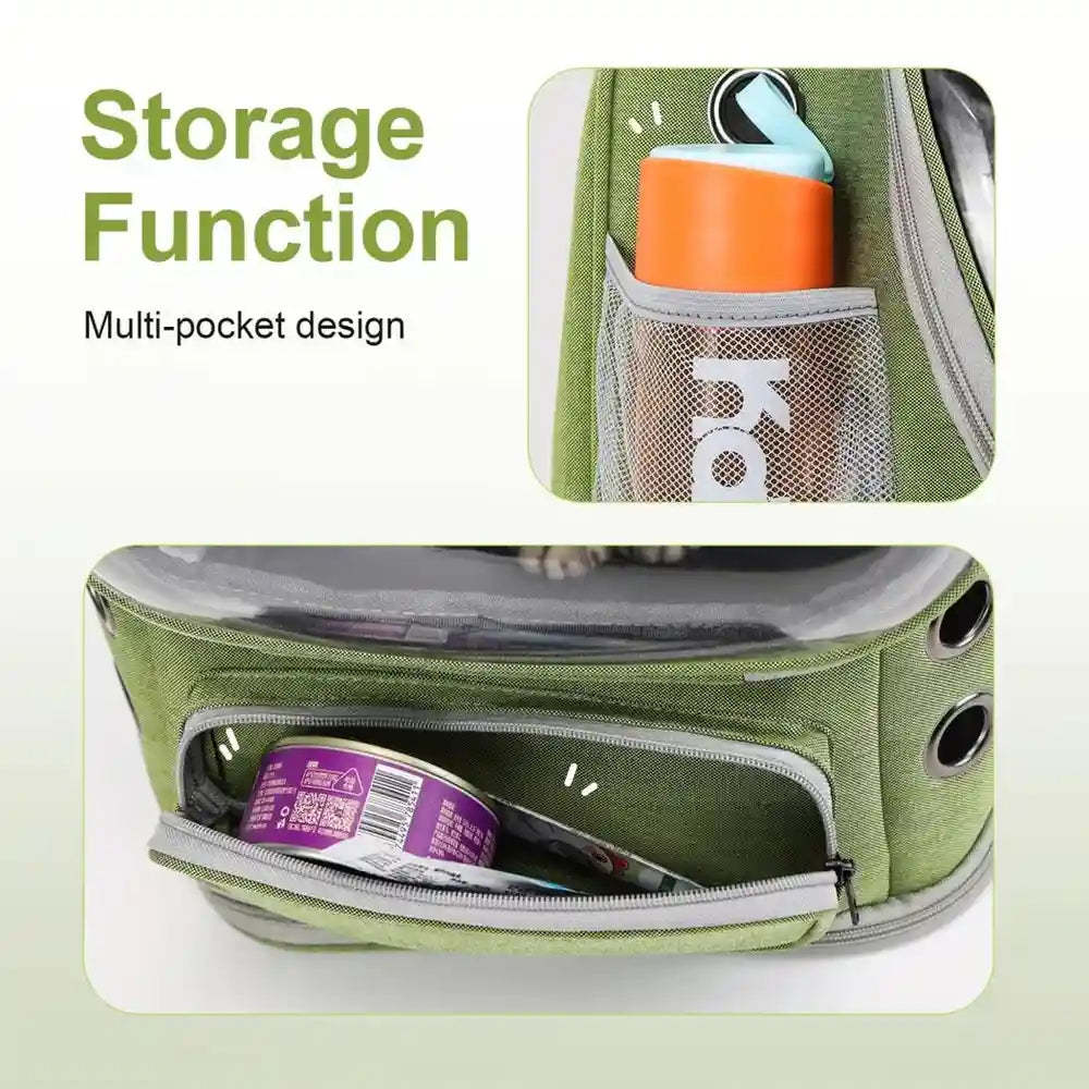Square Expandable Cat Backpack-Travel Pet Carrier (Set of 1)