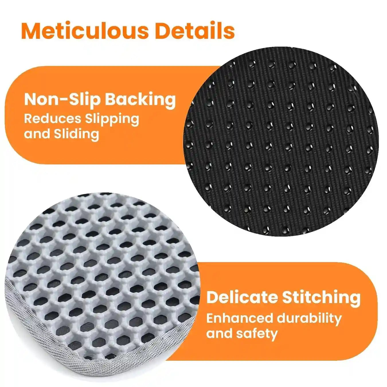 Cat Litter Trapping Mat – Double Layer Honeycomb, Waterproof & Non-Slip Design