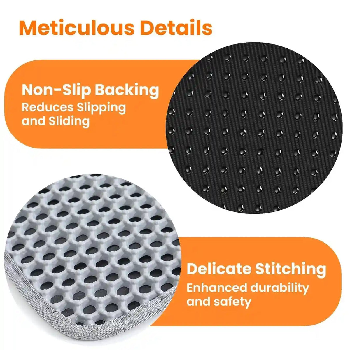 Cat Litter Trapping Mat – Double Layer Honeycomb, Waterproof & Non-Slip Design