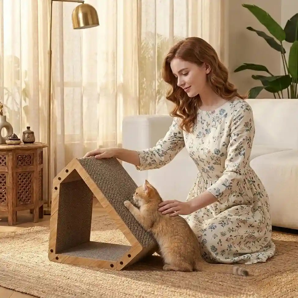 Cat Scratcher 5 Pieces Board Box – Durable Set (Set of 1)
