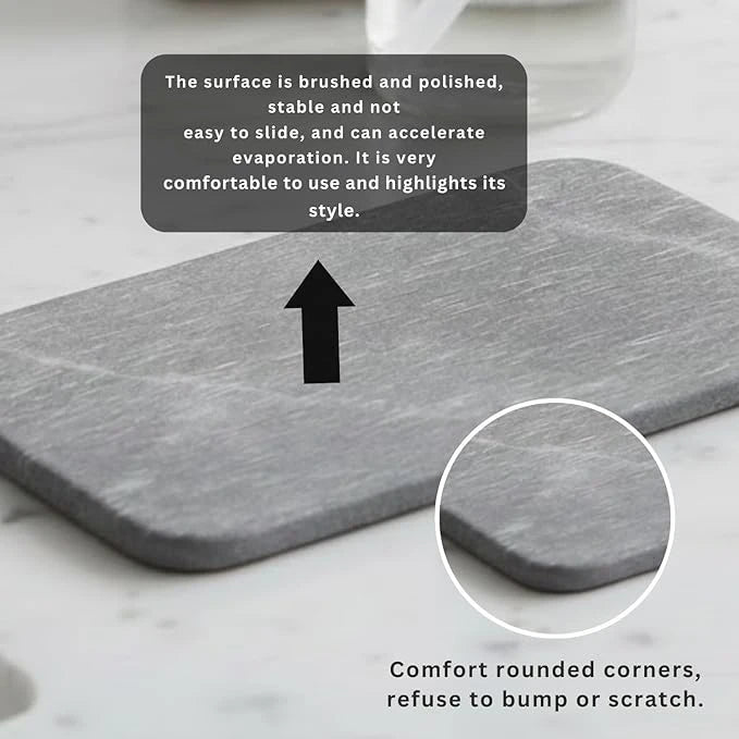 Diatomite Drying Coasters Mat – Bathroom & Kitchen Sink Organizer (Set of 5)