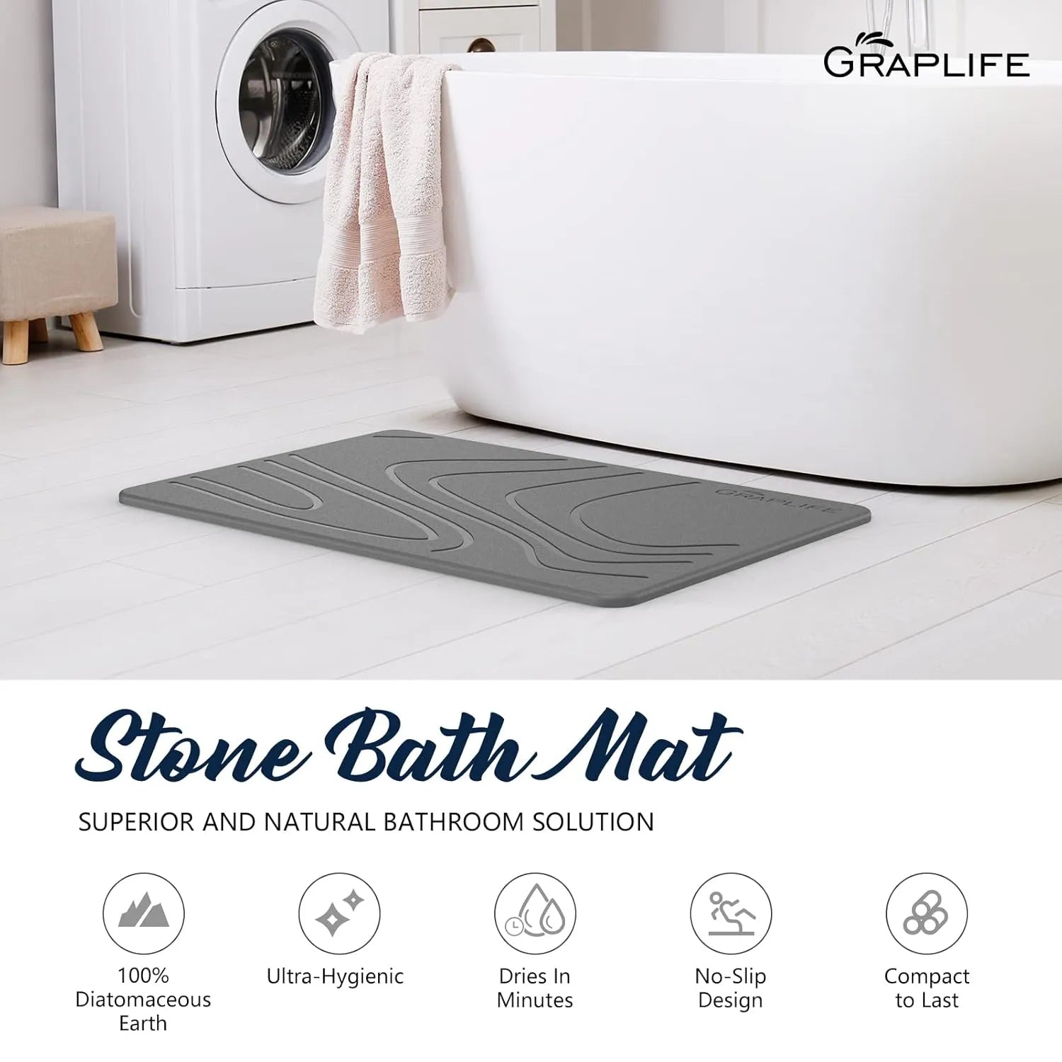 Graplife Stone Bath Mat1