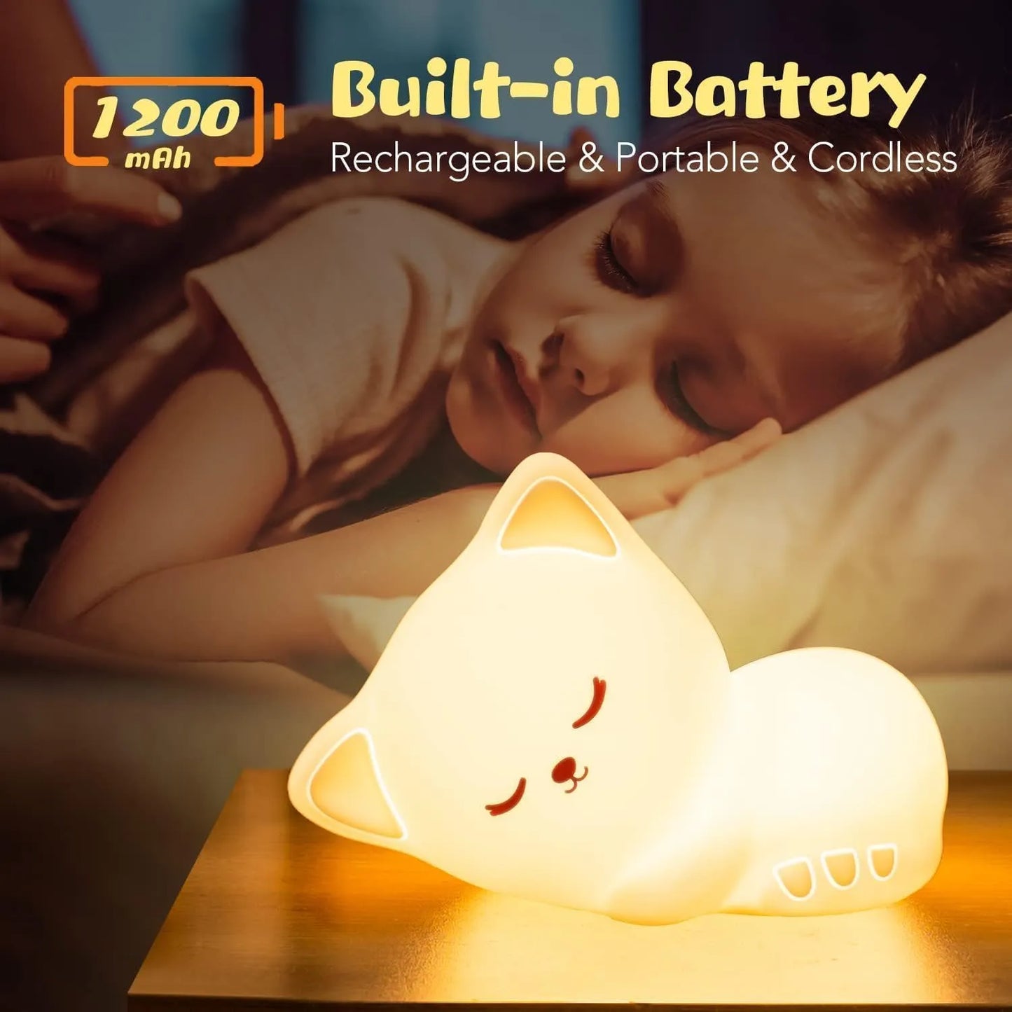 Sleeping Cat LED Night Light2