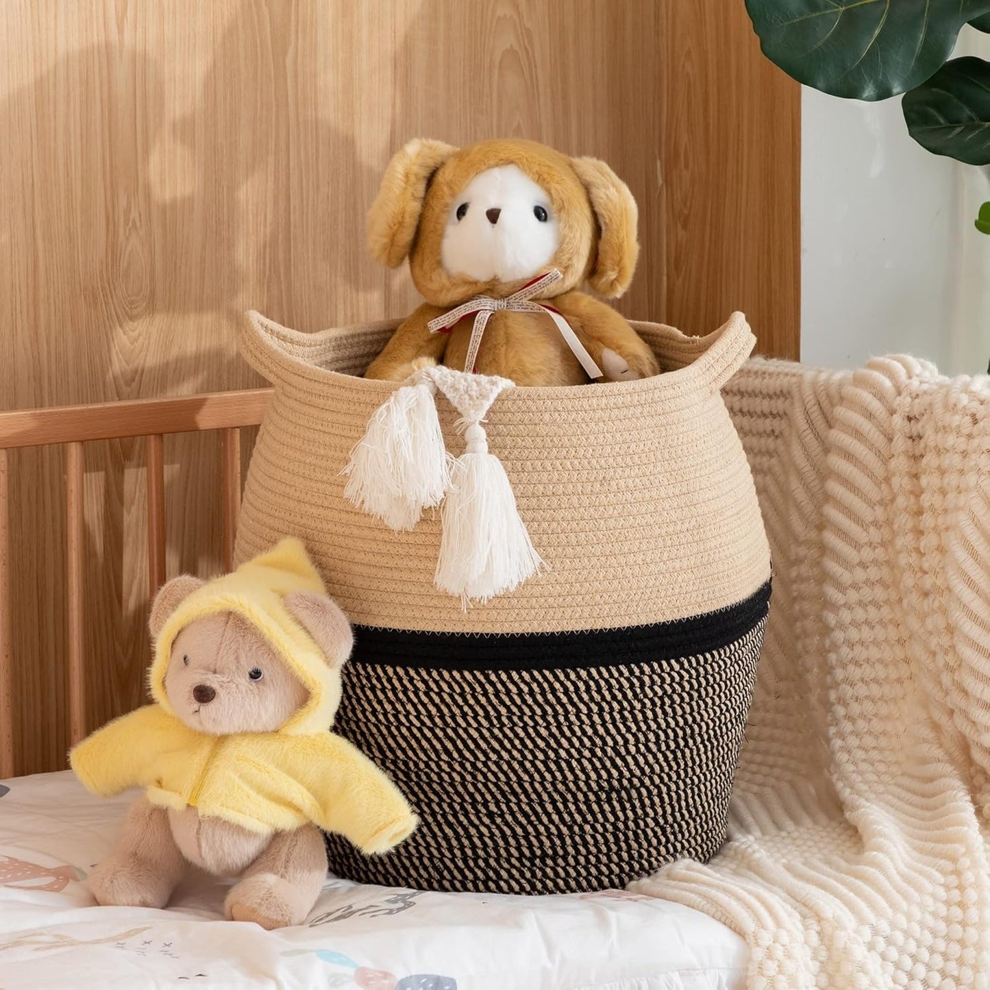 ALSTONIA Cotton Rope Basket black