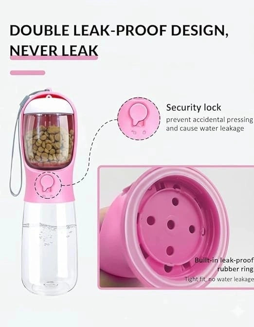 Foldable Dog Water Bottle – Portable Pet Water Bottle for Dogs & Cats Outdoor Walking Hiking Travel