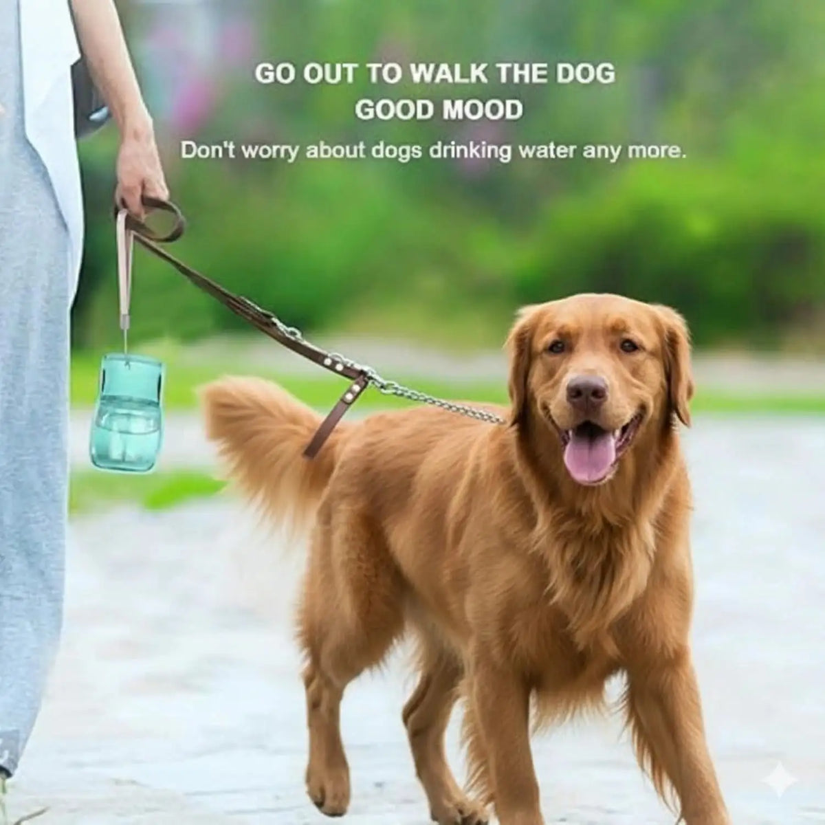 Foldable Dog Water Bottle – Portable Pet Water Bottle for Dogs & Cats Outdoor Walking Hiking Travel
