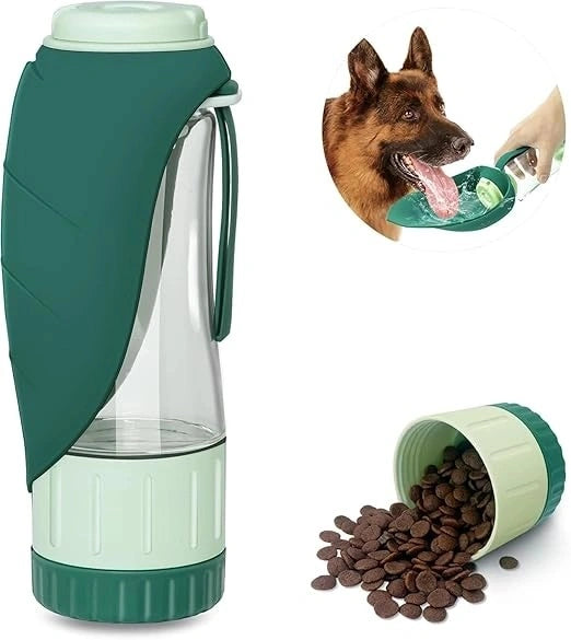 Foldable Dog Water Bottle – Portable Pet Water Bottle for Dogs & Cats Outdoor Walking Hiking Travel