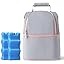 NCVI Breastmilk Cooler Bag with 2 Ice Pack, Breast Pump Bag with Cooler Fits 6 Bottles, Double Layer Breast Milk Travel Bag Baby Bottle, for Travel, Nursing Mom Daycare, Work, Picnic