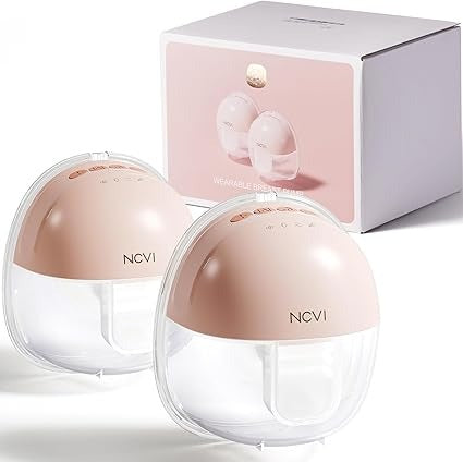 NCVI Wearable Breast Pump Hands Free, Portable Electric Breastfeeding Pump with 1500mAh Battery, Quiet Operation, Smart LED Display, 4 Modes & 9 Levels, 19/21/24mm Flanges